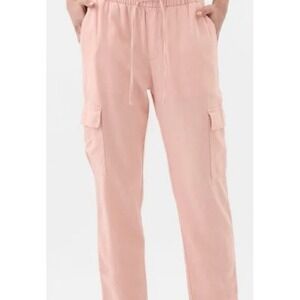 GAP Easy Women's Pink Linen Blend Front Pockets Straight Leg Pants Sz XS NWT!
